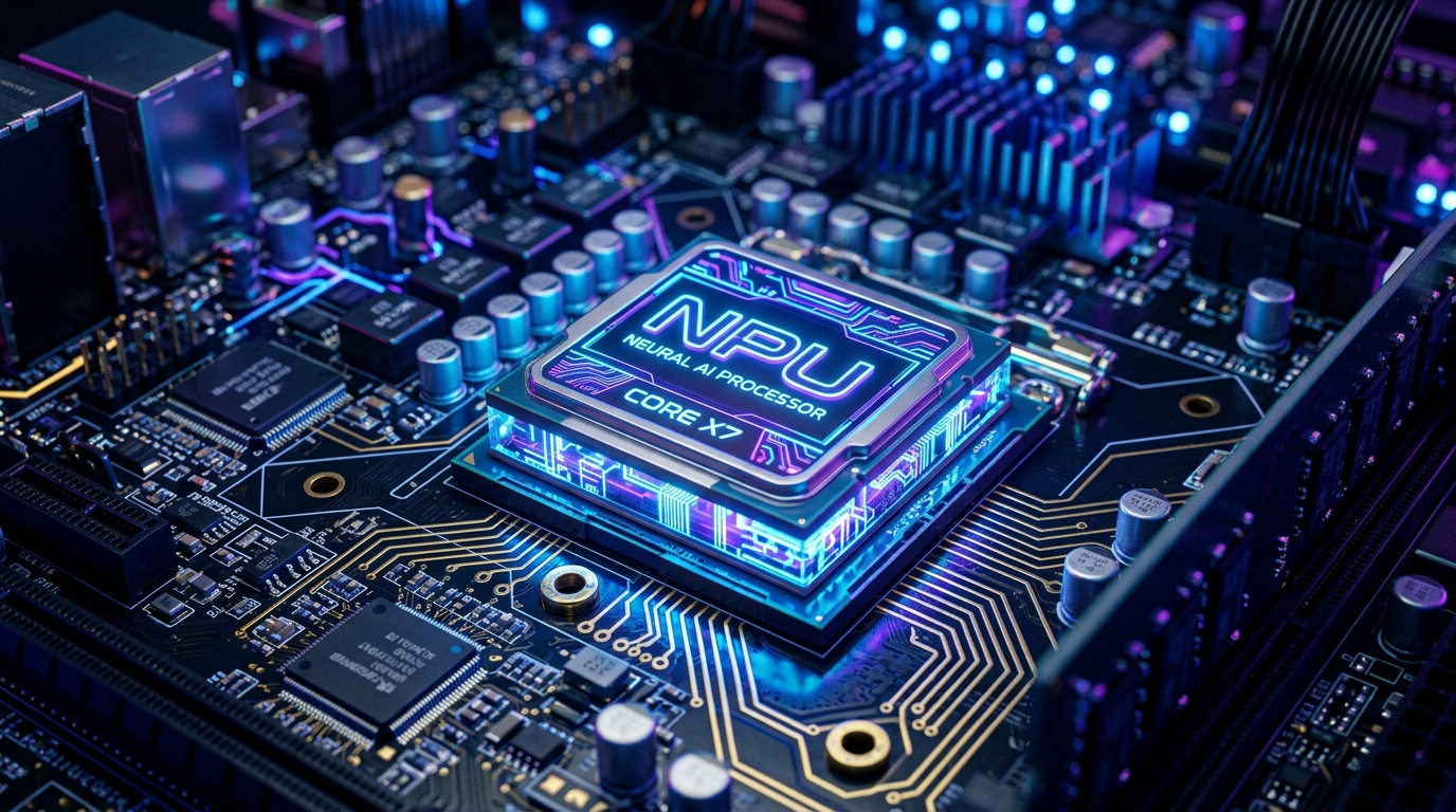 Glowing NPU Chip
