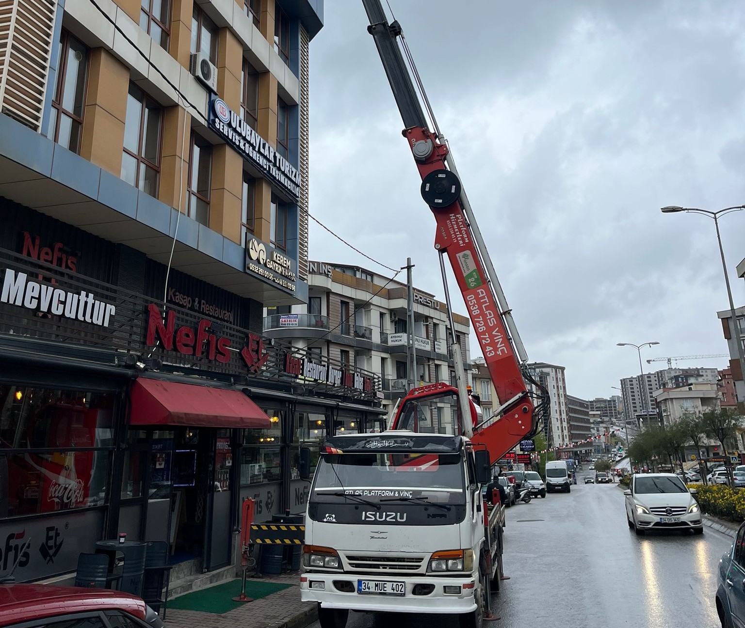 Kocaeli kiralık vinç ve çift kırma platform